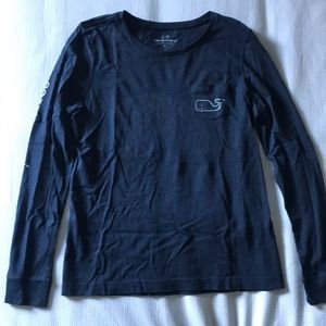 Blue vineyard vines long sleeve pocket T-shirt
